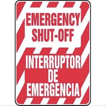 Accuform BILINGUAL SAFETY SIGN EMERGENCY SBMELC538VA SBMELC538VA